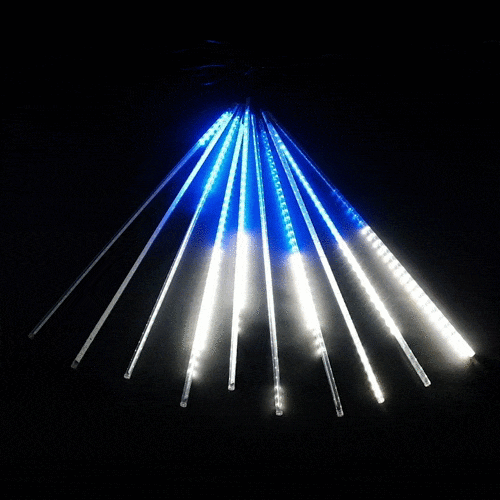 картинка Новогодняя гирлянда Тающие сосульки 24V, 5х0.3м, 160 Led, Цвет свечения белый-синий. (арт.CCL160-10-1WB) от интернет магазина Ampertorg