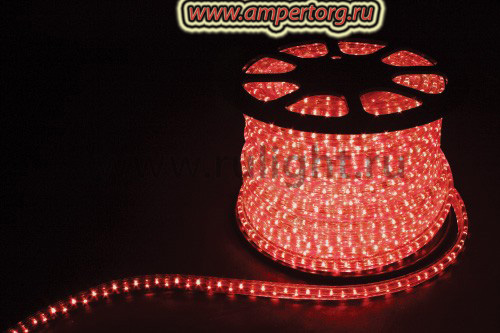 картинка Дюралайт светодиодный Feron LED-R2W 2-х жильный,красный 1,44Вт/м,36LED/м,100м,220V(арт.26061) от интернет магазина Ampertorg