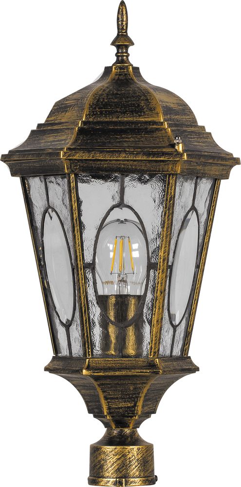 картинка Светильник садово-парковый на столб PL162, Цвет черное золото,  (арт. 11329) от интернет магазина Ampertorg