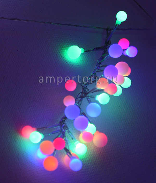 картинка Светодиодная гирлянда Грозди винограда.Размер 3 м x 0,3 м.Цвет свечения мульти. (арт.JY1008) от интернет магазина Ampertorg