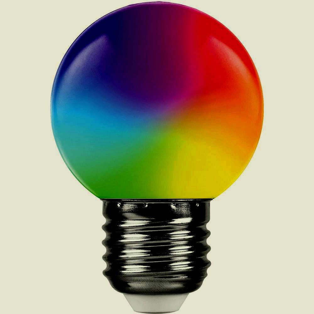 картинка Лампа светодиодная для гирлянд белт лайт LB-37 (1W) 230V E27 RGB  G45 матовый быстрая смена цвета 38126 от интернет магазина Ampertorg
