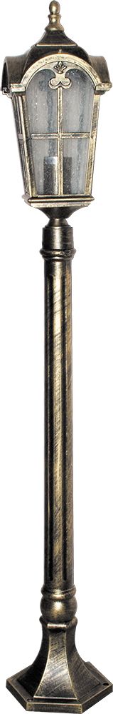 картинка Светильник садово-парковый Feron PL107 столб четырехгранный 60W,230V,E27,черное золото(арт.11299) от интернет магазина Ampertorg