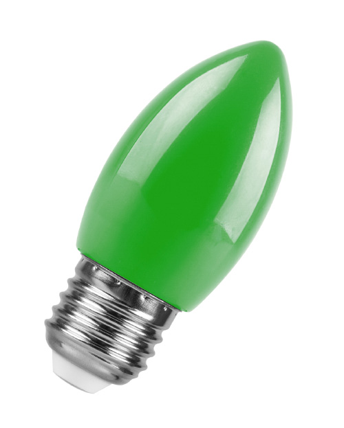 картинка Лампа светодиодная Feron LB-376 свеча E27.1W зеленый(арт.25926) от интернет магазина Ampertorg