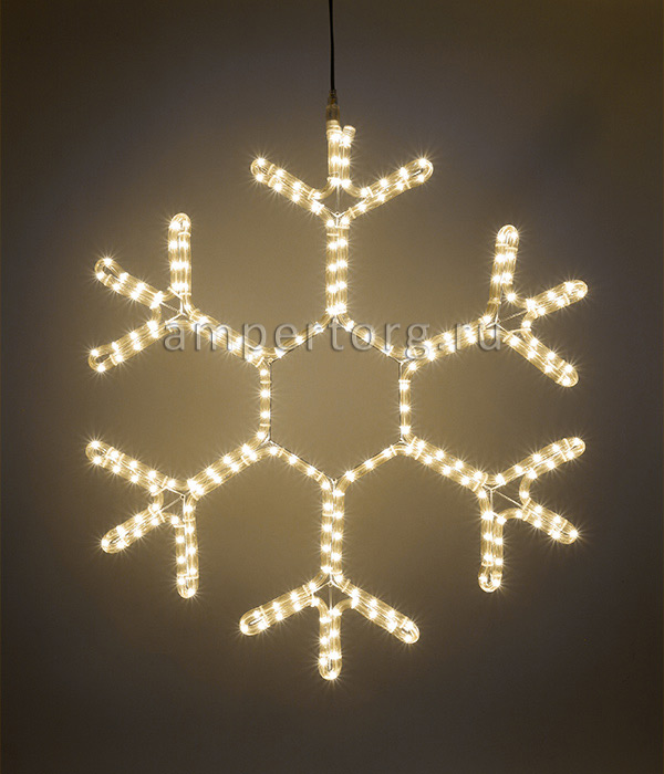 картинка Светодиодная снежинка 50см.Цвет свечения теплый от интернет магазина Ampertorg
