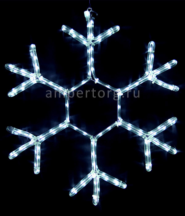 картинка  Светодиодная снежинка 70см.Цвет свечения холодный от интернет магазина Ampertorg