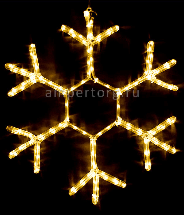 картинка Светодиодная снежинка 70см.Цвет свечения теплый от интернет магазина Ampertorg