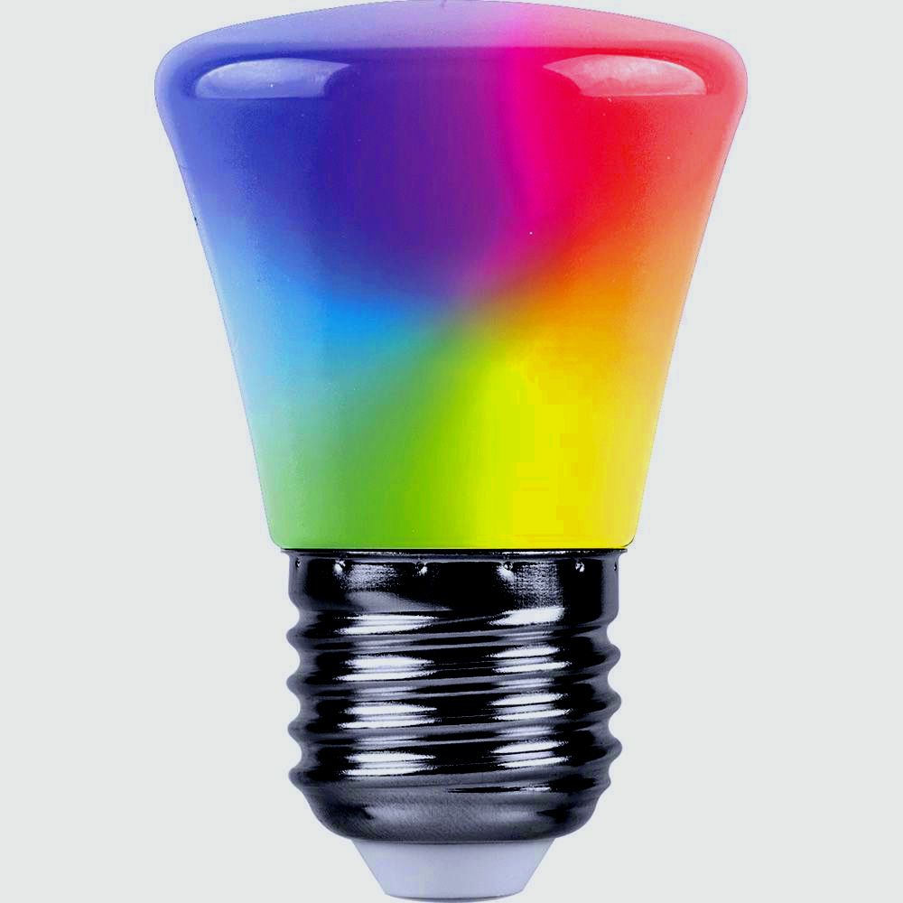 картинка Лампа светодиодная для гирлянд белт лайт LB-372 (1W) 230V E27 RGB Колокольчик  матовый быстрая смена цвета 38128 от интернет магазина Ampertorg