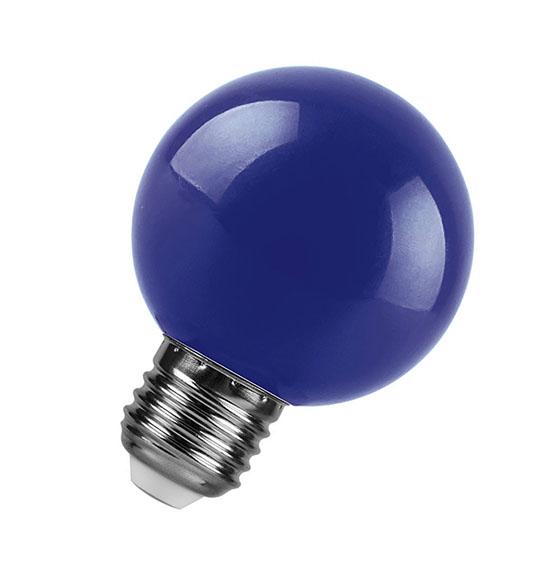 картинка Лампа светодиодная для гирлянд белт лайт.Шар.E27.3W.синий от интернет магазина Ampertorg