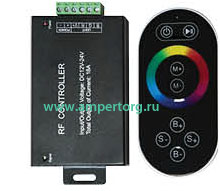 картинка Контроллер для светодиодной ленты черный с П/У 18А12-24V LD55 (арт. 21557) от интернет магазина Ampertorg