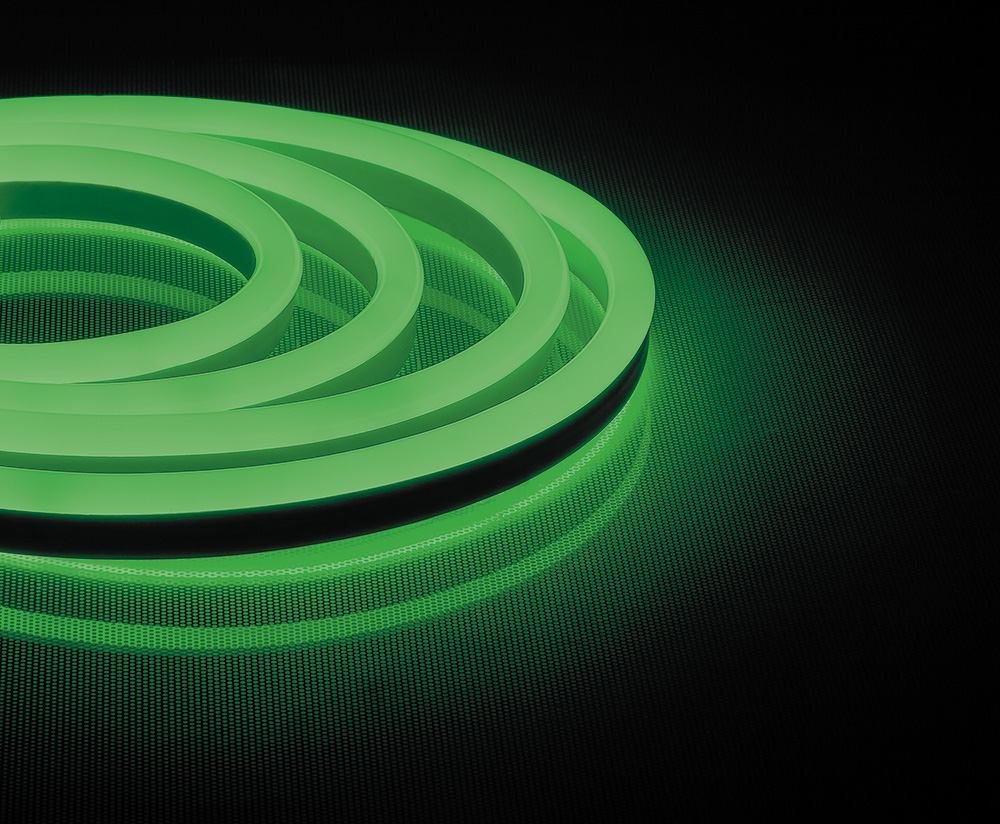 картинка Гибкий светодиодный неон Feron LS720.9.6Вт/м.50м.IP67.220V.Зеленый.(арт.29564) от интернет магазина Ampertorg