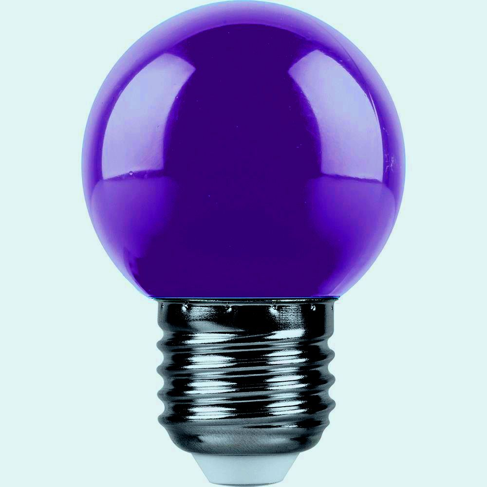 картинка Лампа светодиодная для гирлянд белт лайт LB-37 (1W) 230V E27 фиолетовый  G45 38125 от интернет магазина Ampertorg