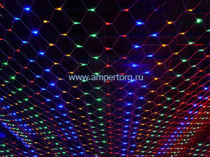 картинка Новогодняя гирлянда Светодиодная сеть 2x2м, 256 led, 220V, с контролером, мульти. (арт.NTL256C-10-2M) интернет магазина Ampertorg являющийся официальным дистрибьютором в России картинка Новогодняя гирлянда Светодиодная сеть 2x2м, 256 led, 220V, с контролером, мульти. (арт.NTL256C-10-2M) от интернет магазина Ampertorg