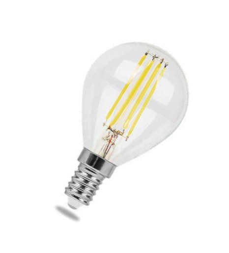 картинка Светодиодная лампа LB-509 (9W) 230V E14 4000K филамент G45 прозрачная (арт.38002) от интернет магазина Ampertorg