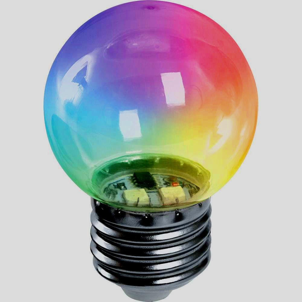 картинка Лампа светодиодная для гирлянд белт лайт LB-37 (1W) 230V E27 RGB  G45 прозрачный быстрая смена цвета 38129 от интернет магазина Ampertorg